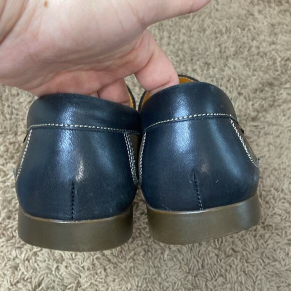 Mephisto Men Brown Leather Cap Vert Moc Toe Spinnaker Loafers Size 10 - Picture 6 of 9